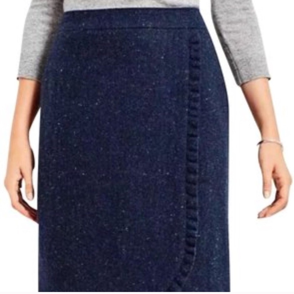 NWT Talbots wool Skirt ruffle straight pencil
